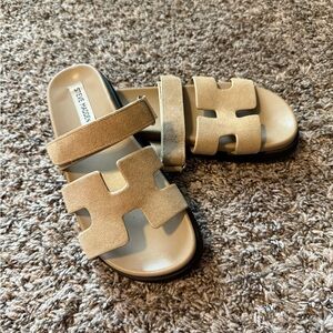 Steve Madden Beige Slide Sandals for Women